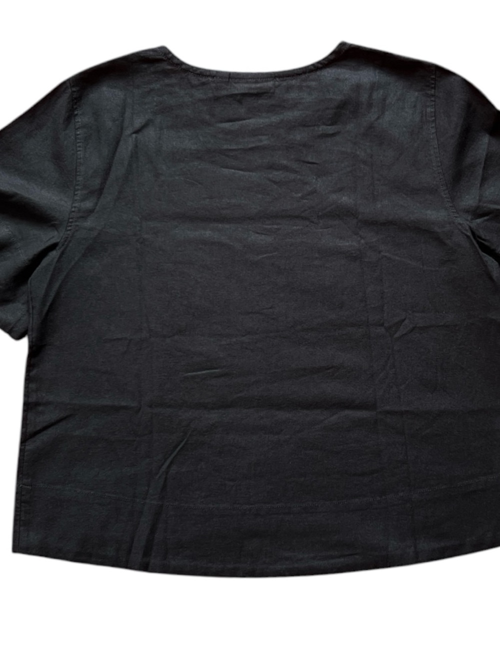 Women Rafaella Black Short-Sleeve Crewneck Shirt - Picture 3 of 6
